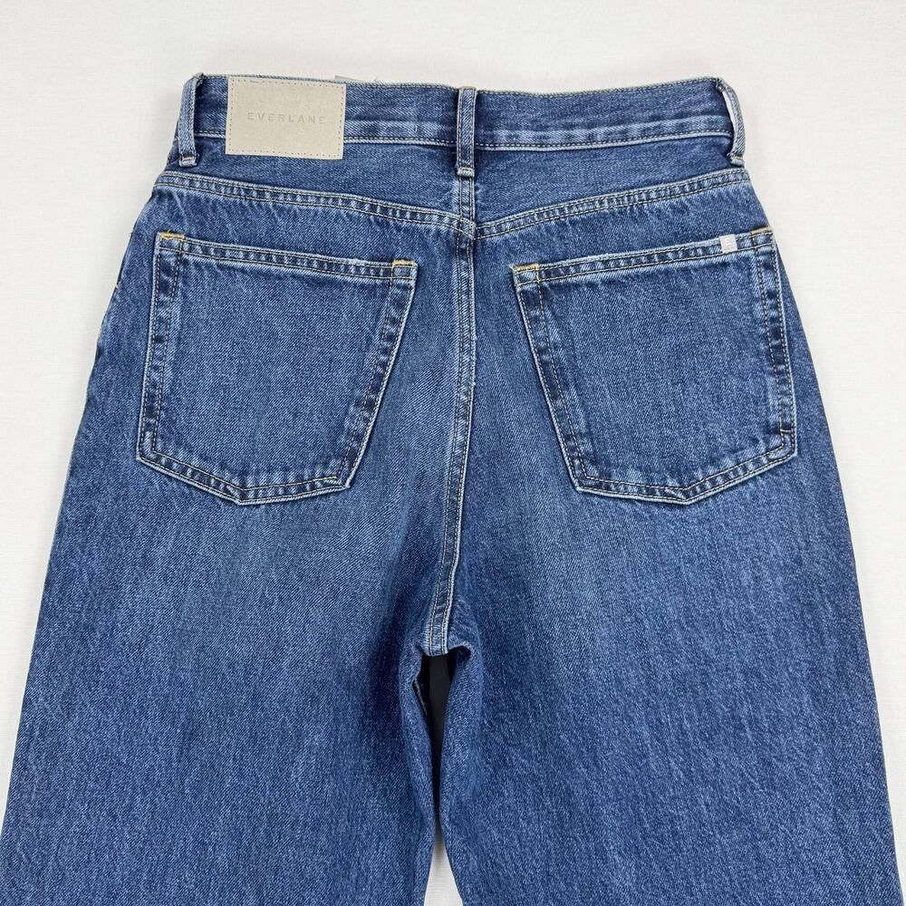 Everlane Women's 90's Way High Straight Leg Jean Size 25 Long Mid Indigo - Picture 10 of 16